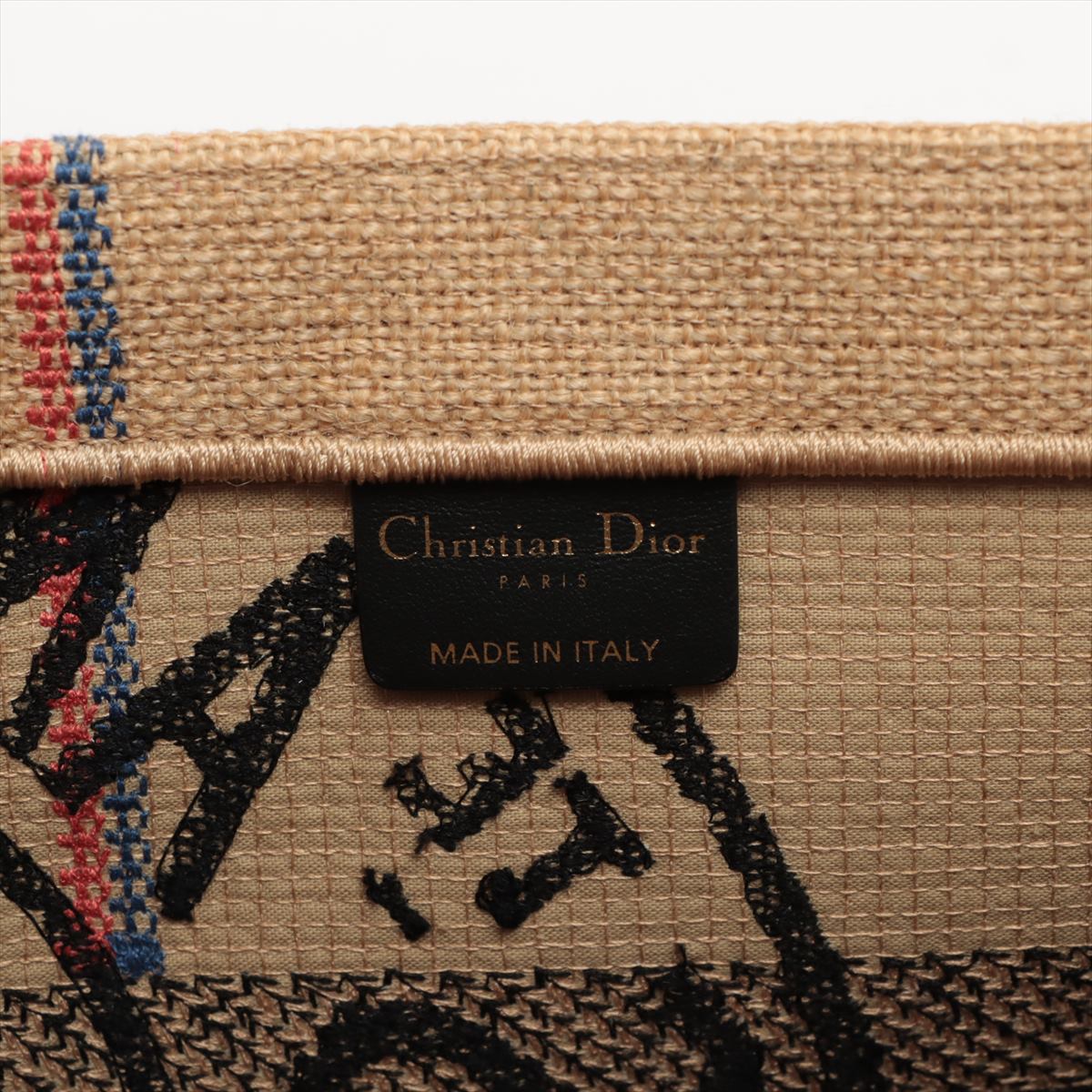 Second hand Dior Book Tote Medium Jute Dior Union Motif Tote Bag - Tabita Bags