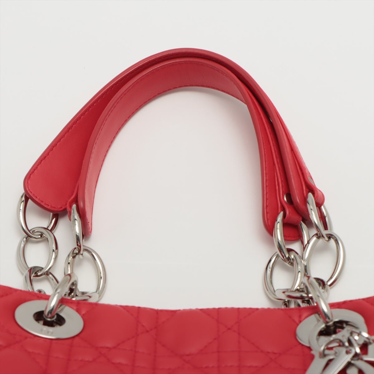 Second hand Dior Cannage Tote in Red Leather - Tabita Bags