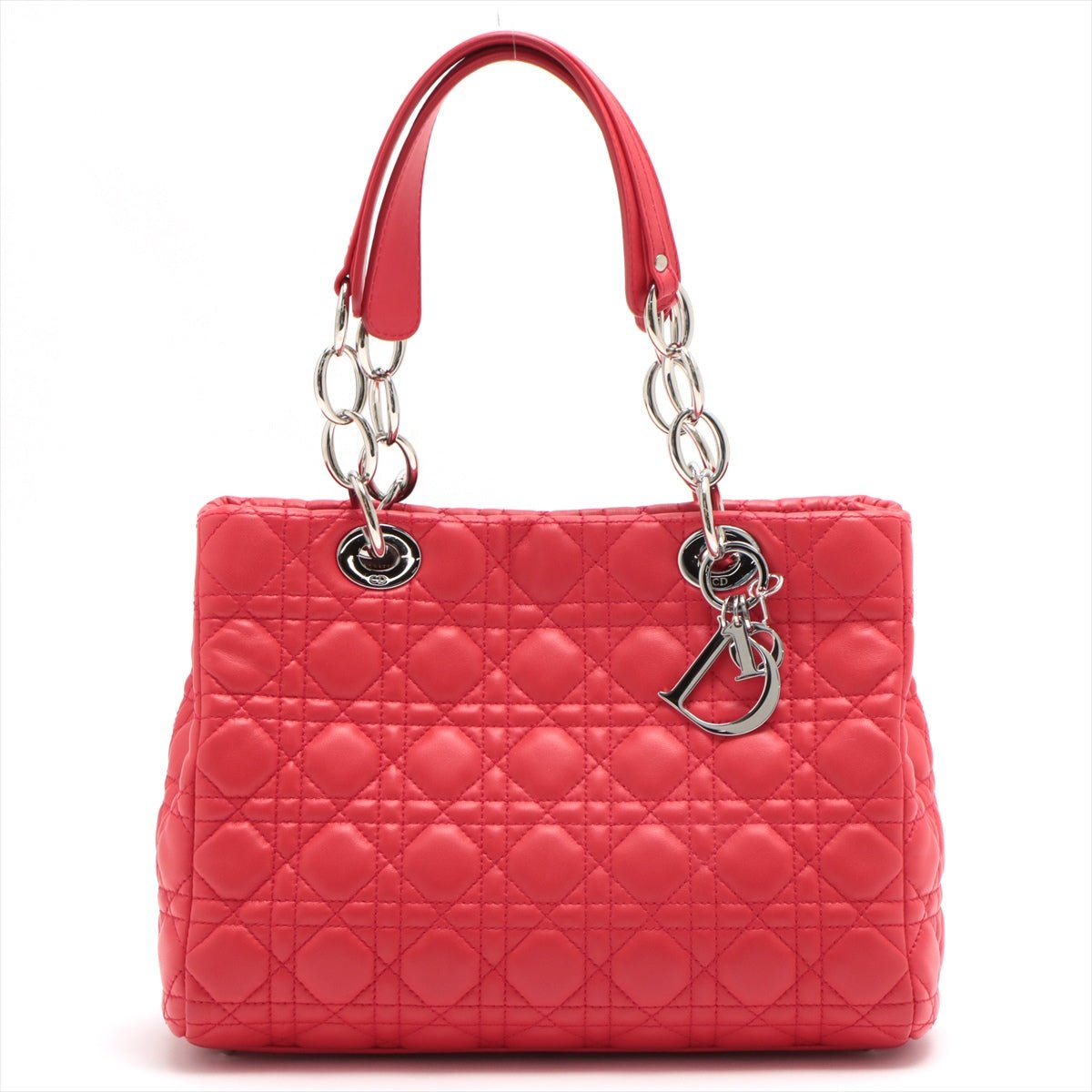 Second hand Dior Cannage Tote in Red Leather - Tabita Bags