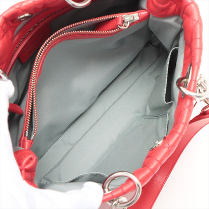 Second hand Dior Cannage Tote in Red Leather - Tabita Bags