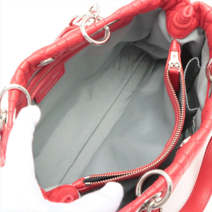 Second hand Dior Cannage Tote in Red Leather - Tabita Bags