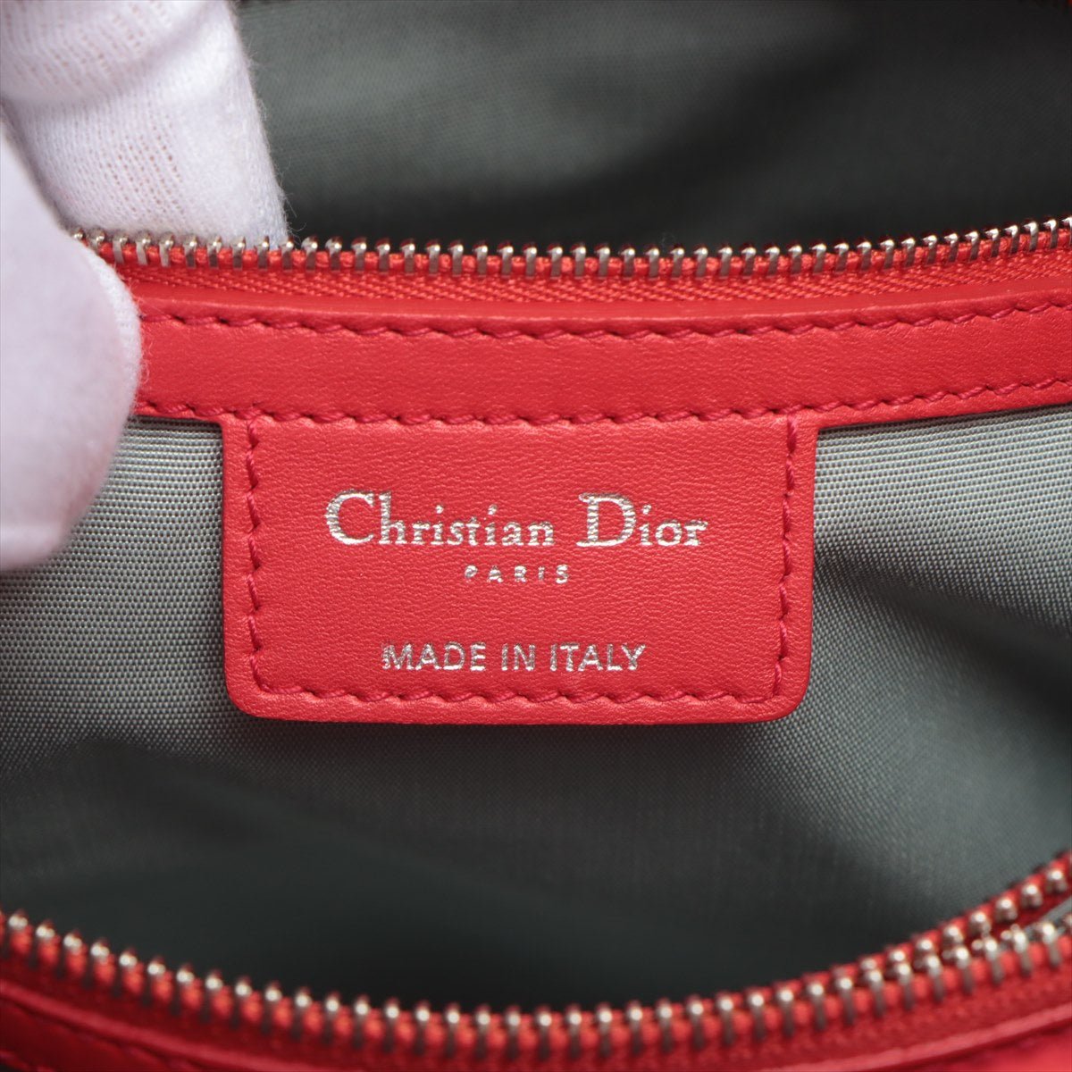 Second hand Dior Cannage Tote in Red Leather - Tabita Bags