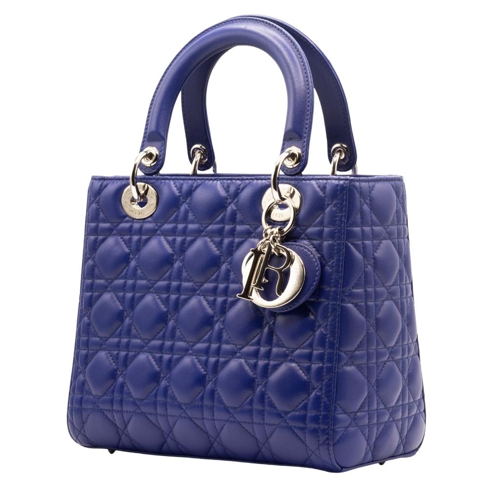 Second hand Dior Lady Dior Cannage Iris Leather Medium - Tabita Bags