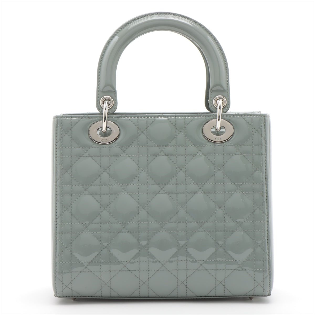 Second hand Dior Lady Dior Grey Patent Cannage leather 2-way - Tabita Bags