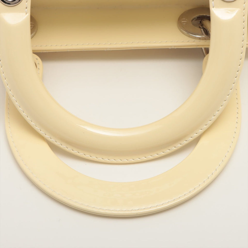 Second hand Dior Lady Dior in Beige Cannage Patent leather 2-way - Tabita Bags