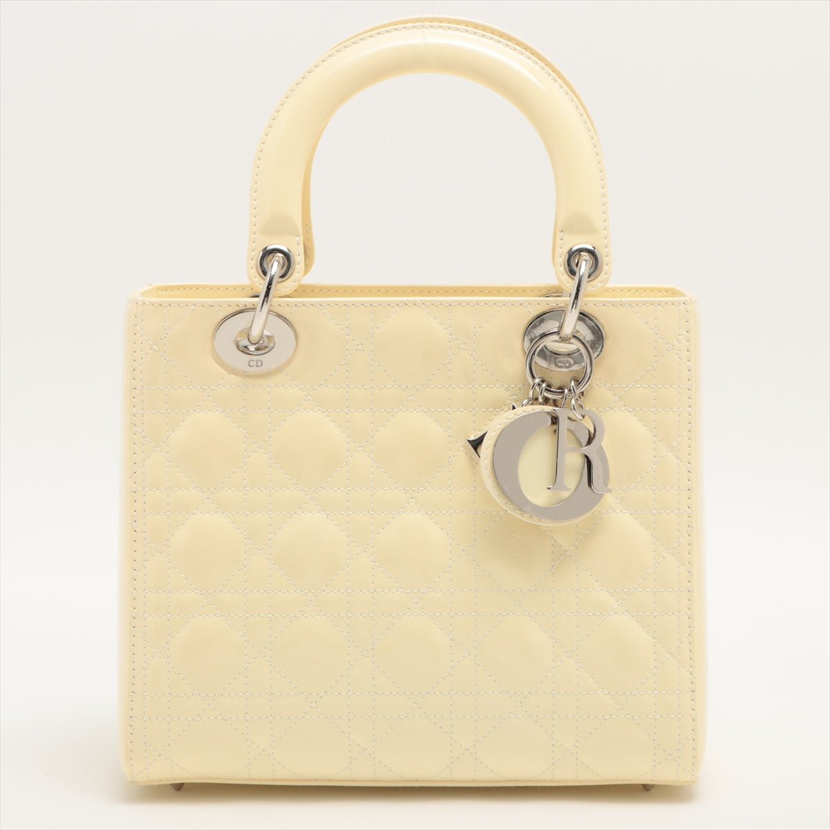 Second hand Dior Lady Dior in Beige Cannage Patent leather 2-way - Tabita Bags