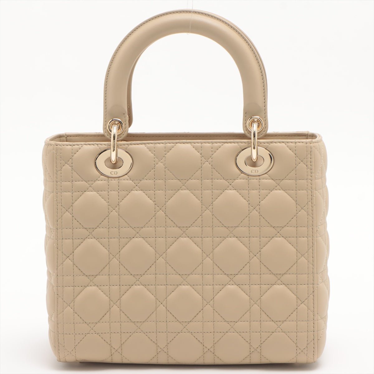 Second hand Dior Lady Dior Medium Cannage Leather Beige Bag - Tabita Bags