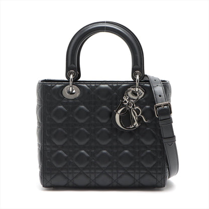 Second hand Dior Lady Dior Medium Cannage Leather Black Bag - Tabita Bags