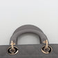 Second hand Dior Lady Dior MY ABCDIOR Small Cannage Leather 2-Way Handbag Grey - Tabita Bags