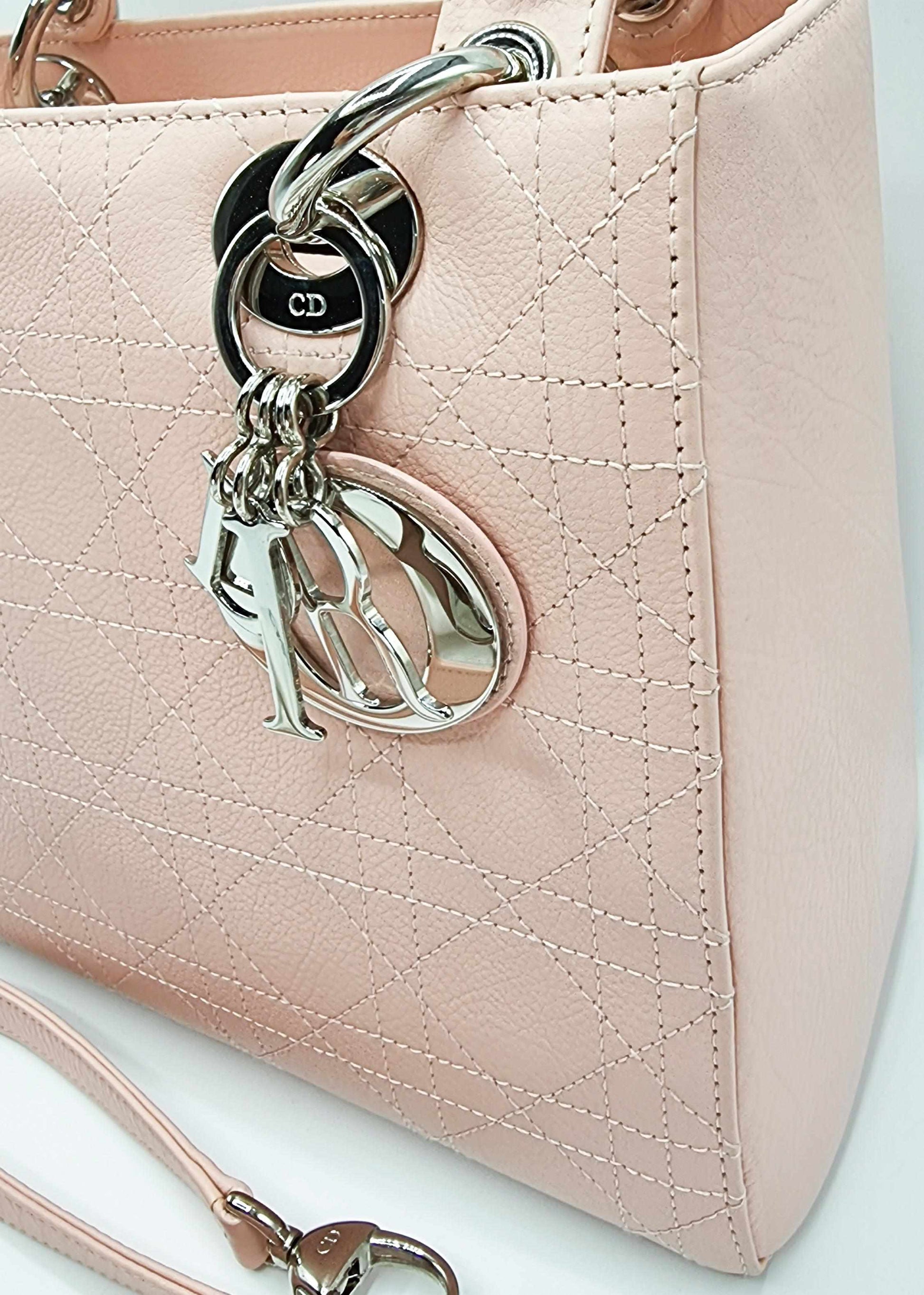 Second hand Dior Lady Dior Pink Leather Medium - Tabita Bags