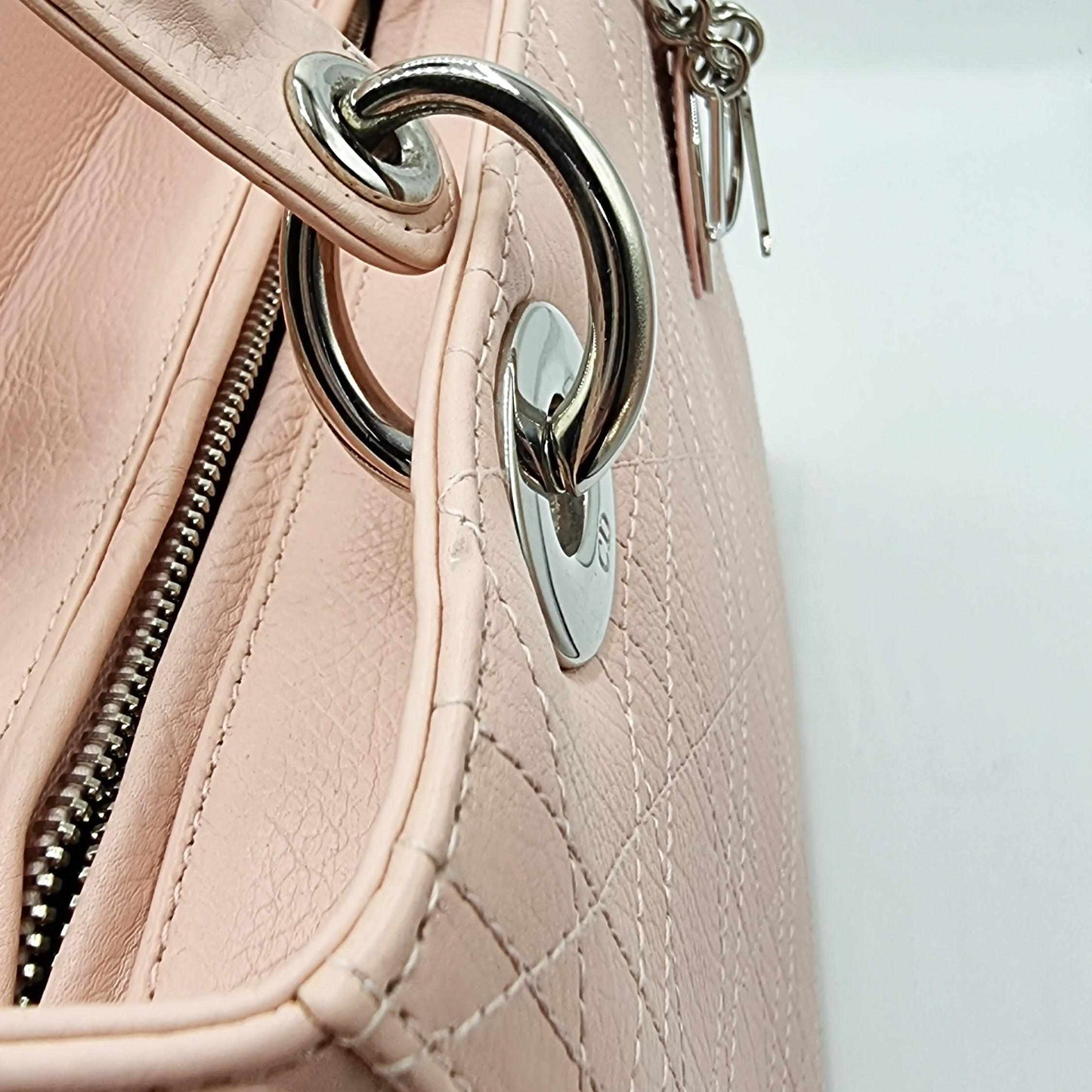 Second hand Dior Lady Dior Pink Leather Medium - Tabita Bags