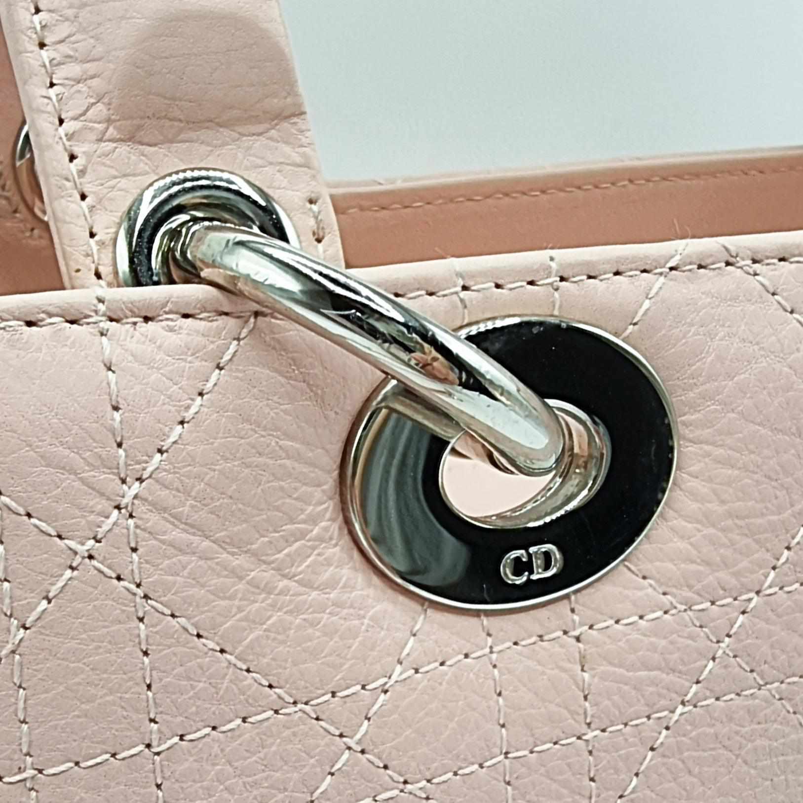 Second hand Dior Lady Dior Pink Leather Medium - Tabita Bags