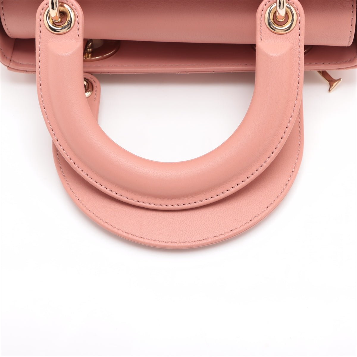 Second hand Dior Lady Dior Small My ABCDior Cannage Lambskin Leather 2-Ways Tote Bag Pink - Tabita Bags