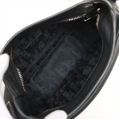 Second hand Dior Saddle Soft Bag Black Grained Leather - Tabita Bags