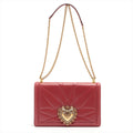 Second hand Dolce e Gabbana Devotion Chain Large Quilted Nappa Poppy Red Bag - Tabita Bags