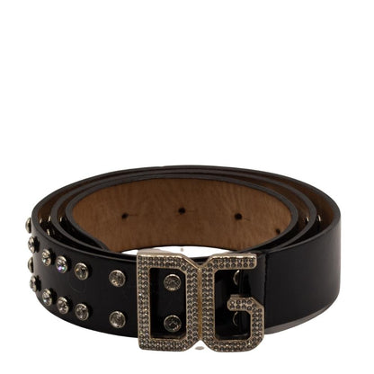 Second hand Dolce e Gabbana DG buckle Studded Belt - size 80 - Tabita Bags