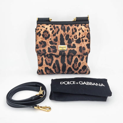 Second hand Dolce e Gabbana Dolce e Gabbana Black & Brown Leopard Print Sicily - Tabita Bags