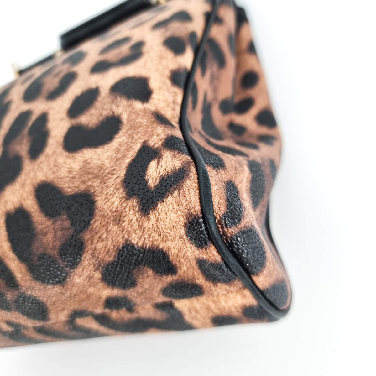 Second hand Dolce e Gabbana Dolce e Gabbana Black & Brown Leopard Print Sicily - Tabita Bags