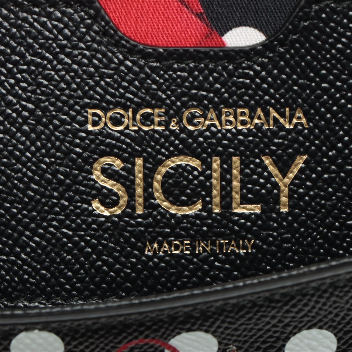 Second hand Dolce e Gabbana Sicily Polka Dots Small Dauphine Leather Black Bag - Tabita Bags