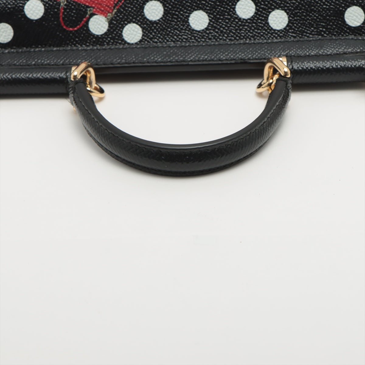 Sicily Polka Dots Small Dauphine Leather Black Bag in 2023