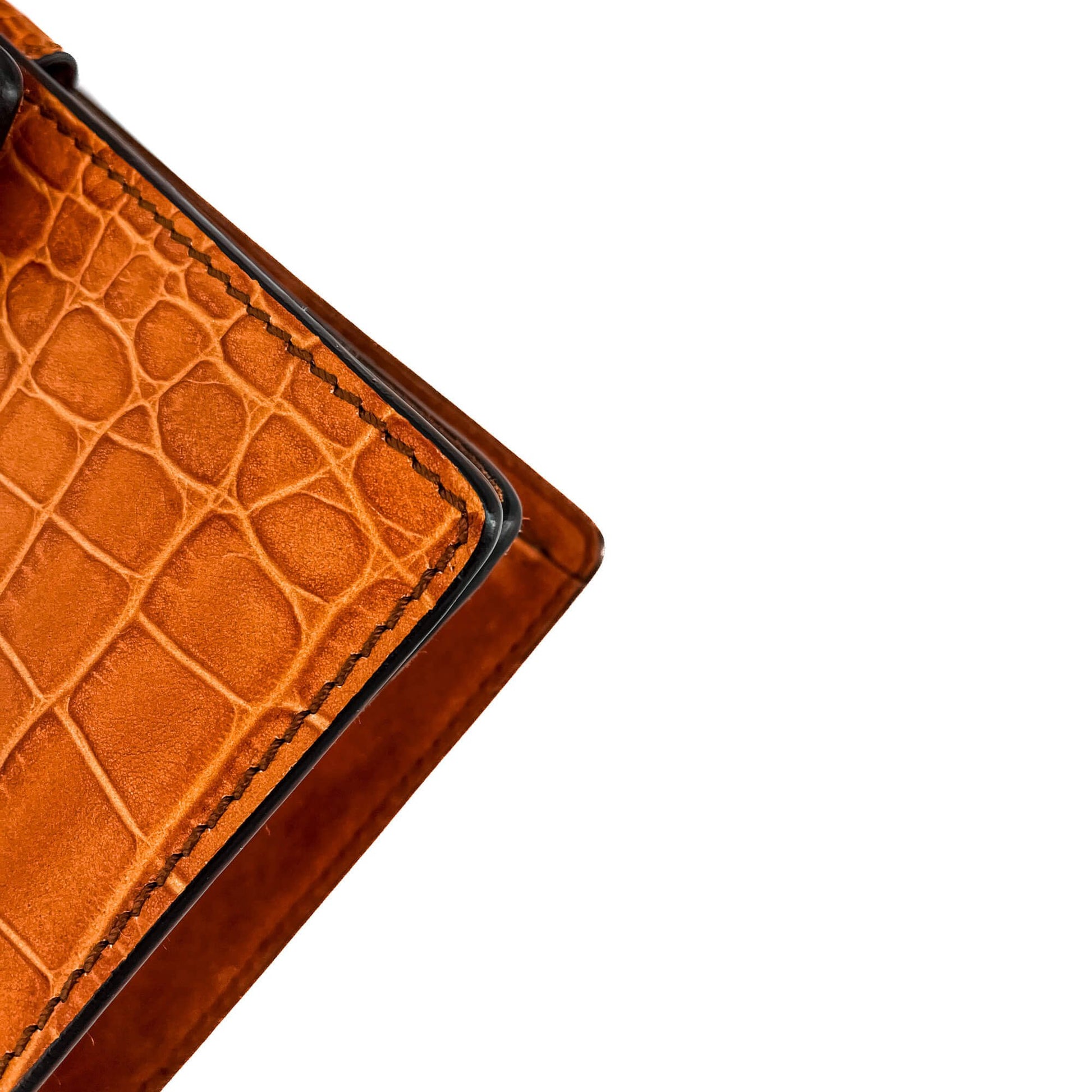 Second hand Etro Flap Crossbody Moc Croc Leather Caramel - Tabita Bags