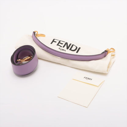 Second hand Fendi Baguette Medium FF Tridimensional Leather 2-Ways Baguette Bag Purple - Tabita Bags