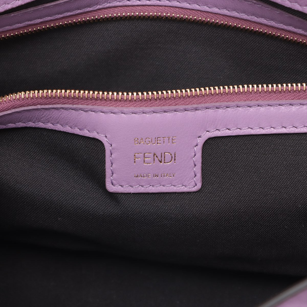 Second hand Fendi Baguette Medium FF Tridimensional Leather 2-Ways Baguette Bag Purple - Tabita Bags