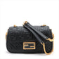 Second hand Fendi Baguette Midi Nappa Leather Black Chain Bag - Tabita Bags