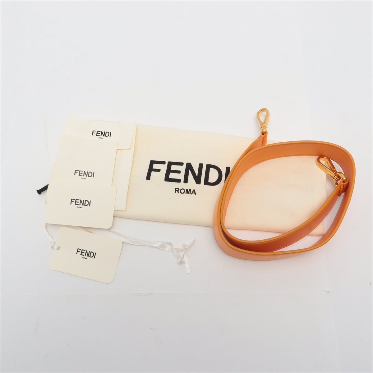 Second hand Fendi Baguette Nappa Leather Orange 2-Way Bag - Tabita Bags