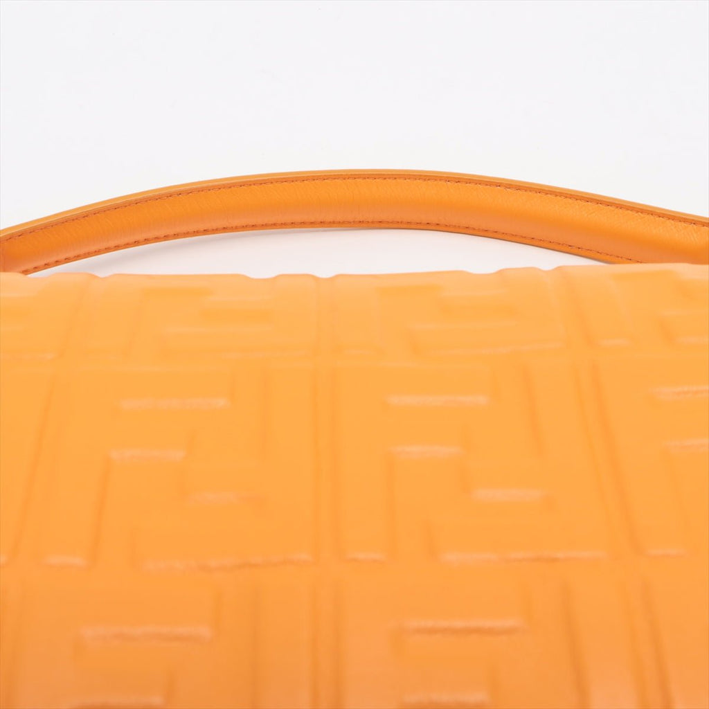 Second hand Fendi Baguette Nappa Leather Orange 2-Way Bag - Tabita Bags