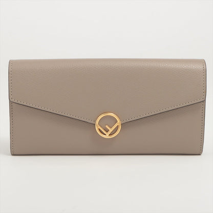 Second hand Fendi Continental Leather Wallet Beige - Tabita Bags