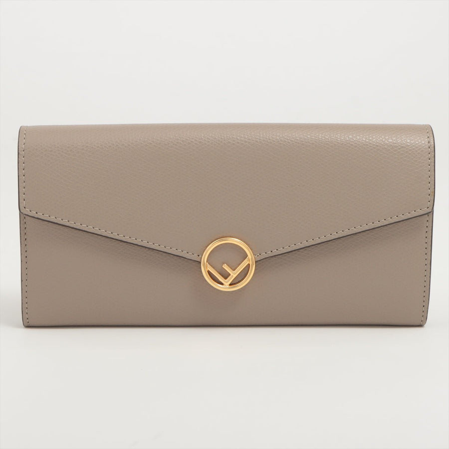 Second hand Fendi Continental Leather Wallet Beige - Tabita Bags