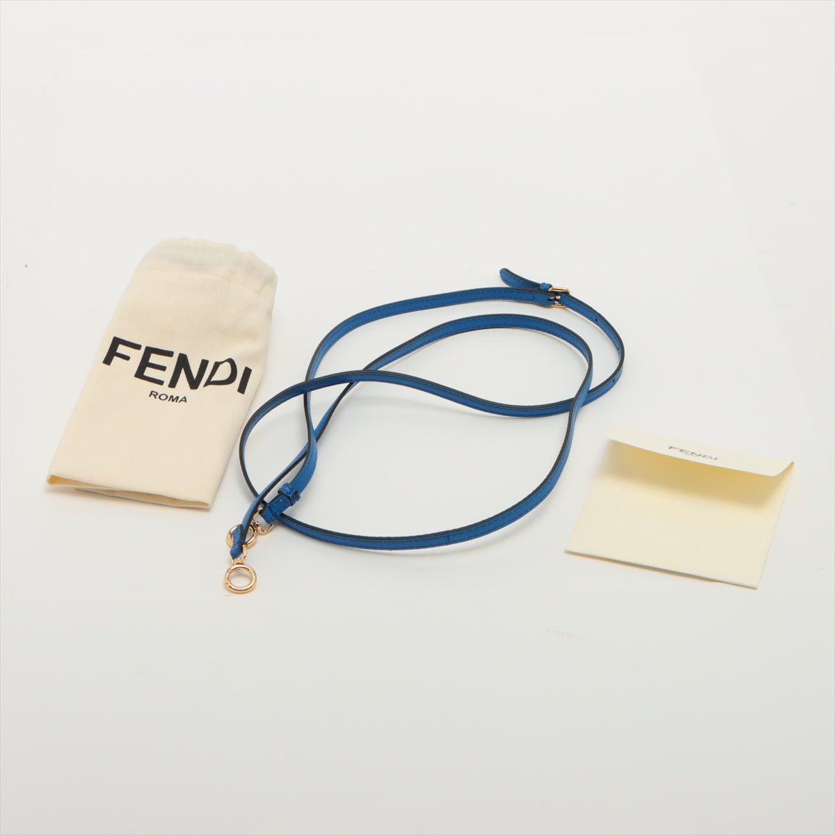 Second hand Fendi Peekaboo Micro Leather Blue 2-Way Top-handle - Tabita Bags