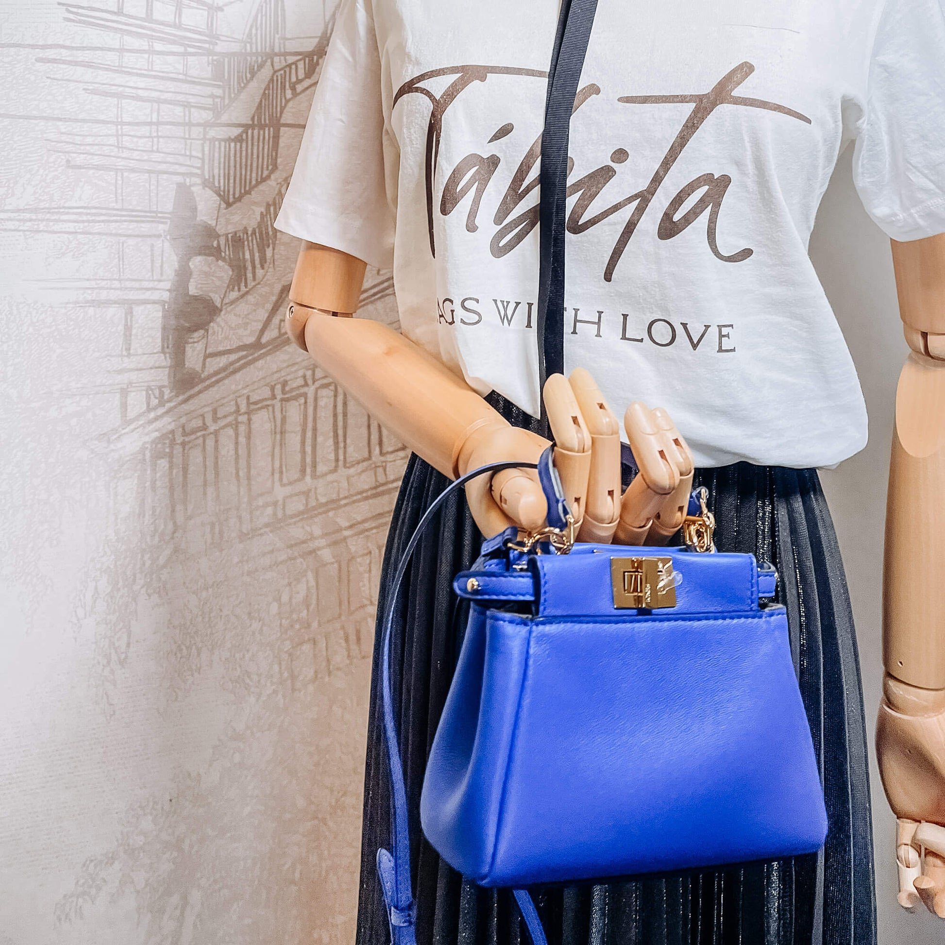 Fendi Peekaboo Micro Leather Blue 2-Way Top-handle - Tabita Bags – Tabita  Bags with Love
