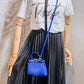 Second hand Fendi Peekaboo Micro Leather Blue 2-Way Top-handle - Tabita Bags