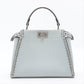 Second hand Fendi Peekaboo Mini Studded Grey Leather 2-way - Tabita Bags