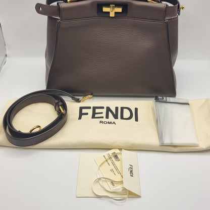 Second hand Fendi Peekaboo Regular Brown Leather - Tabita Bags