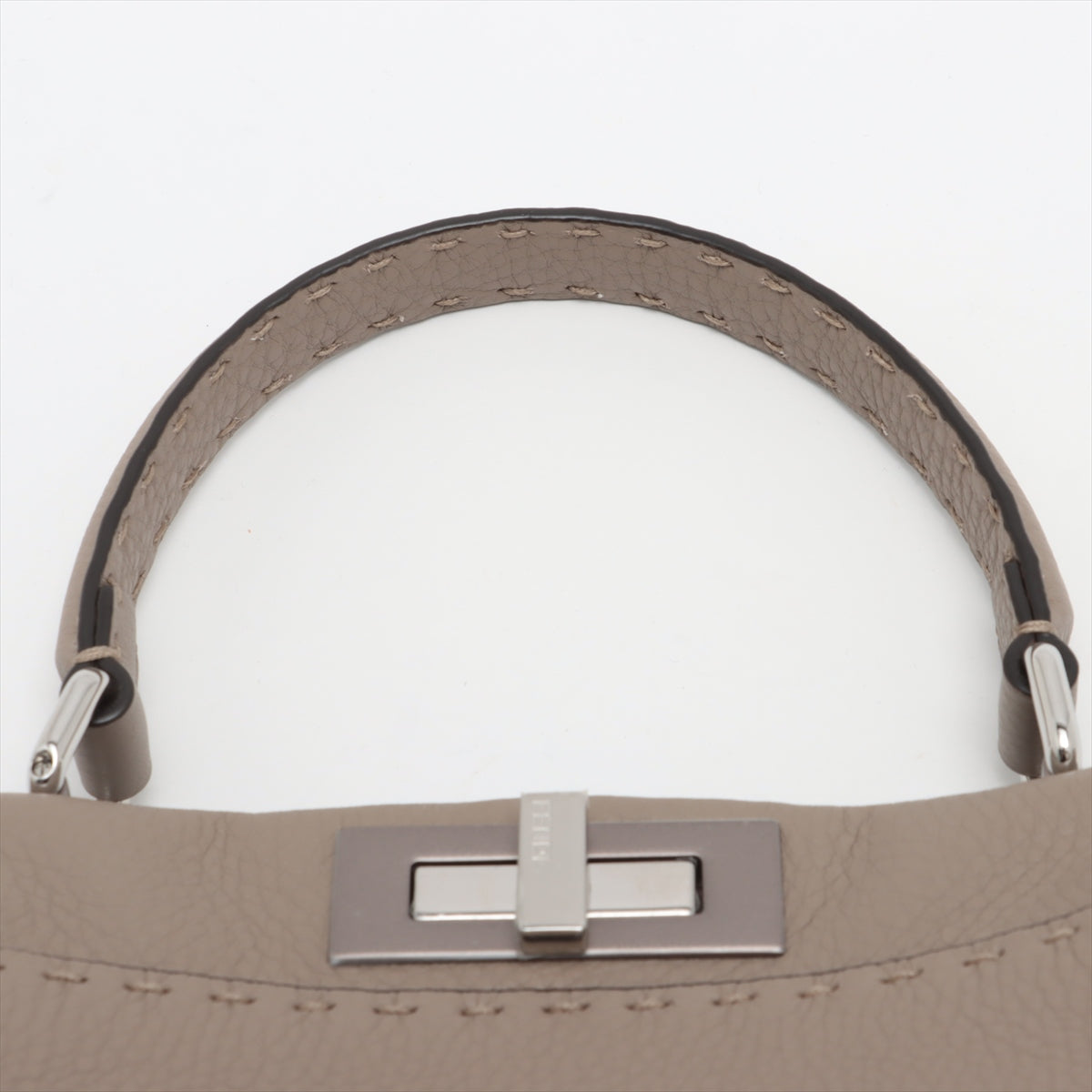 Second hand Fendi Peekaboo Regular Selleria Leather 2-way Beige - Tabita Bags