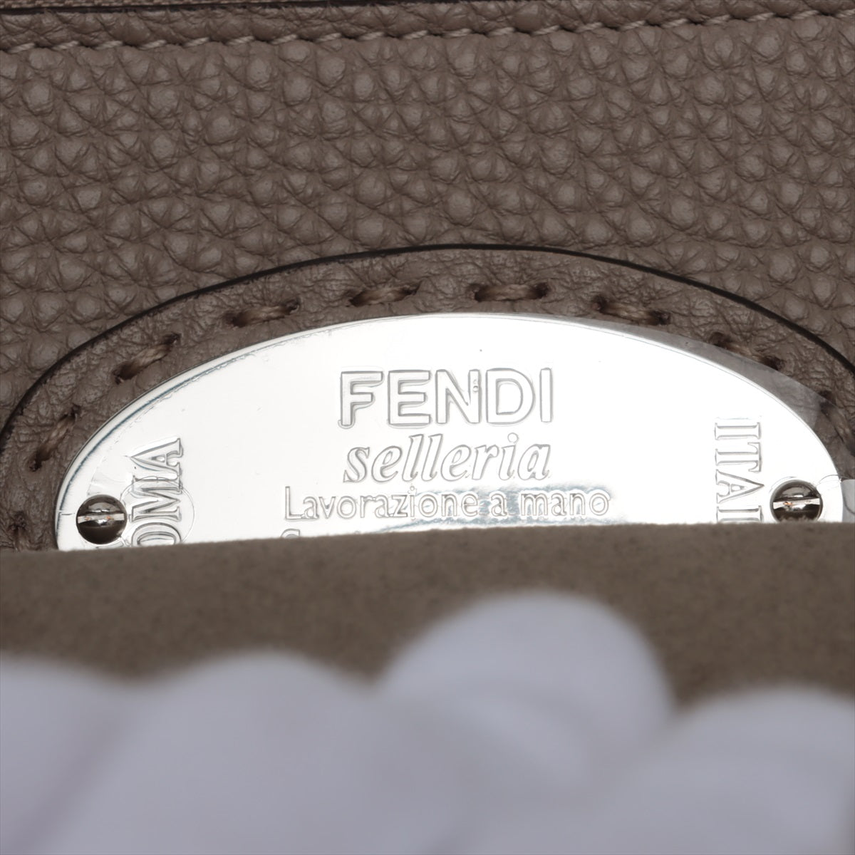 Second hand Fendi Peekaboo Regular Selleria Leather 2-way Beige - Tabita Bags