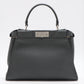 Second hand Fendi Peekaboo Regular Selleria Leather 2-way Grey - Tabita Bags