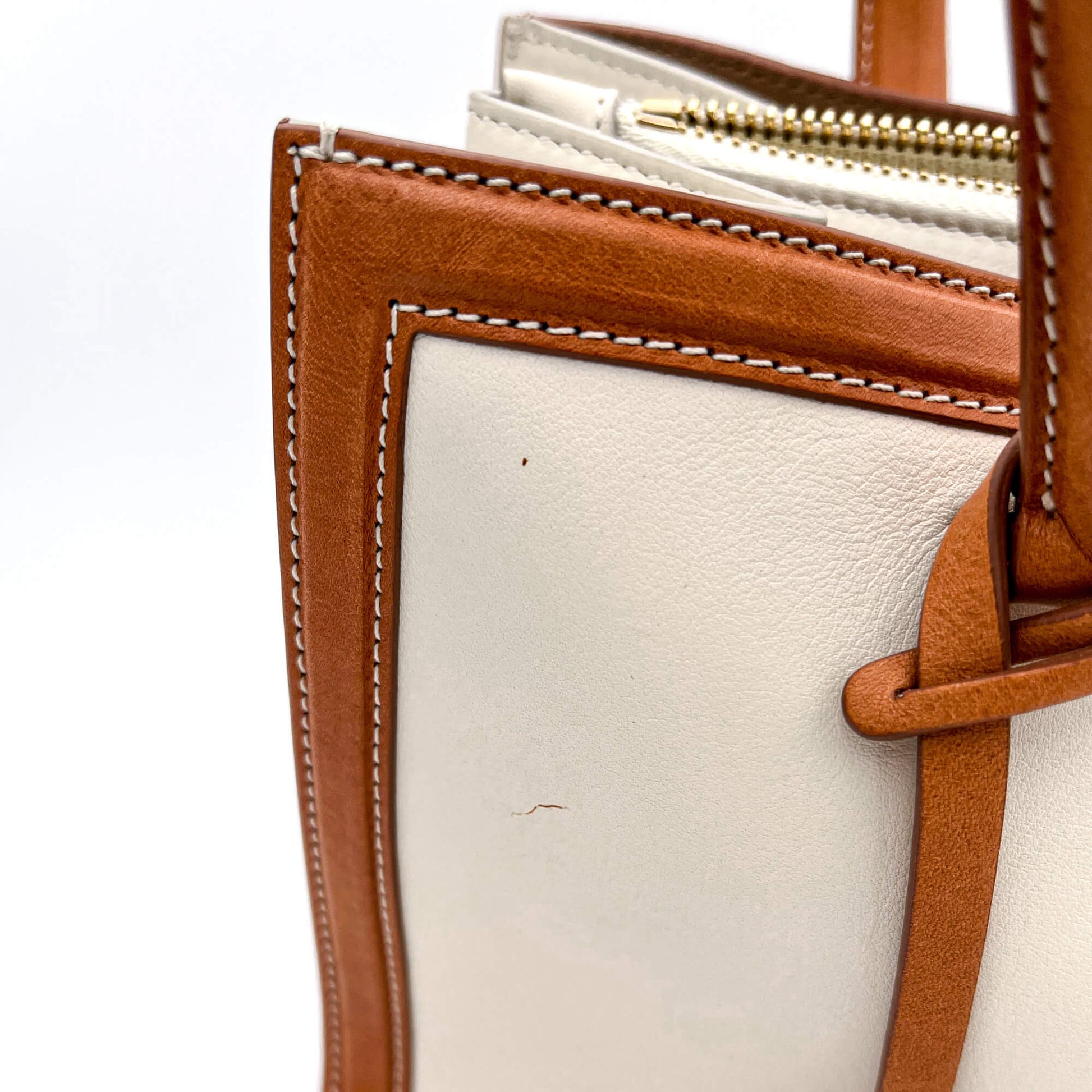 Second hand Ferragamo White Leather Tote - Tabita Bags