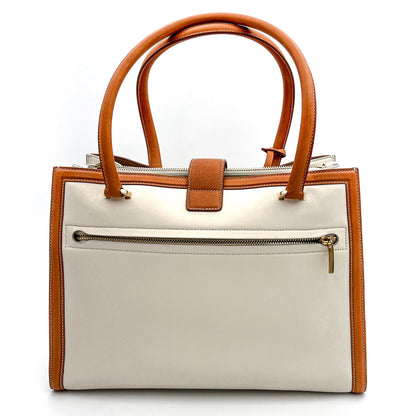 Second hand Ferragamo White Leather Tote - Tabita Bags