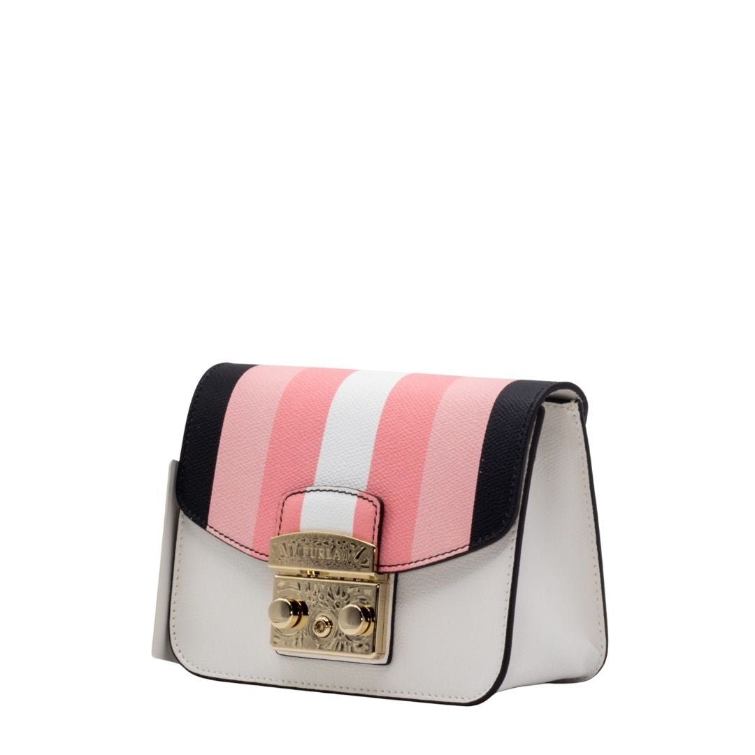 Second hand Furla Metropolis Mini Crossbody Black and Pink Leather - Tabita Bags