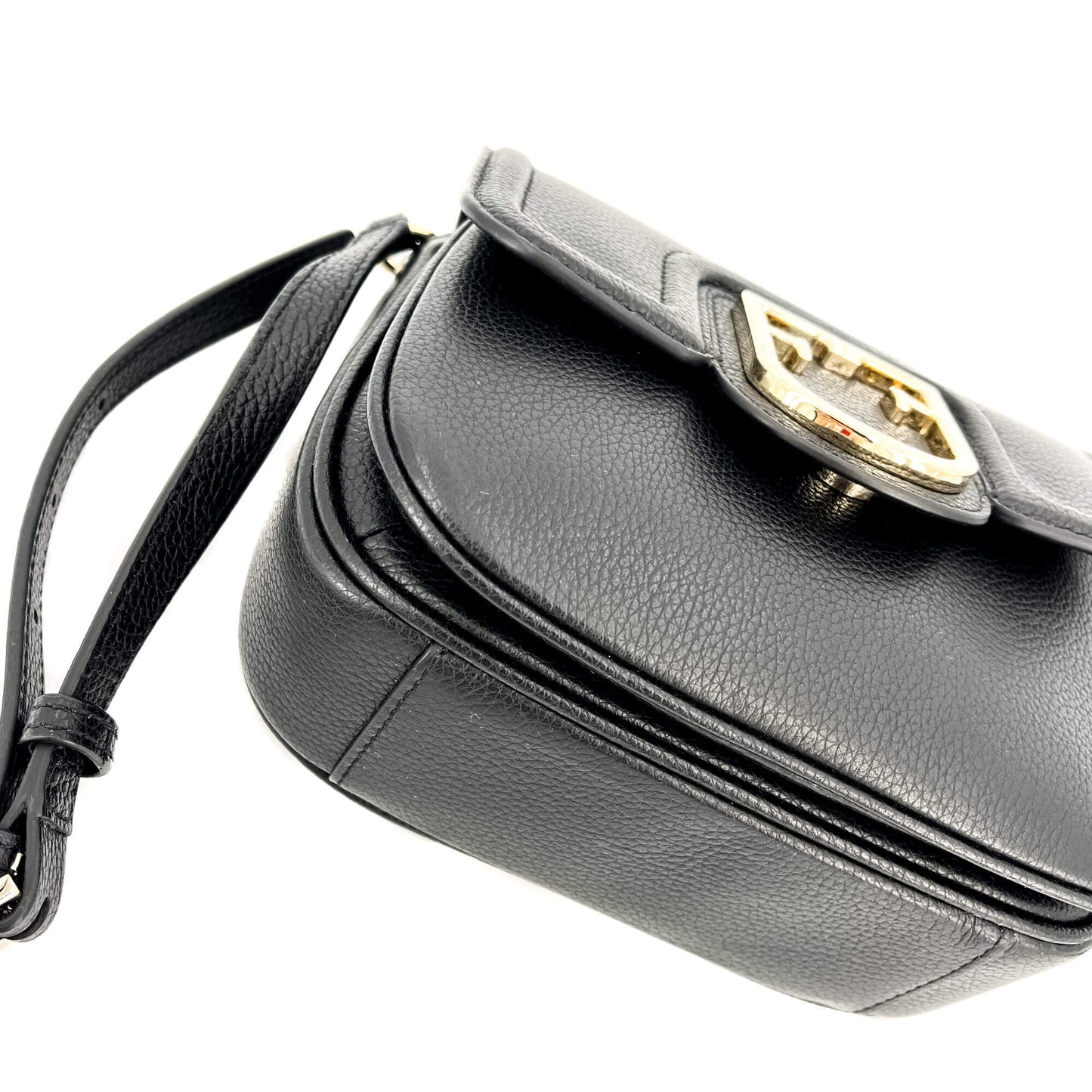 Second hand Furla Squared Leather Crossbody Black - Tabita Bags