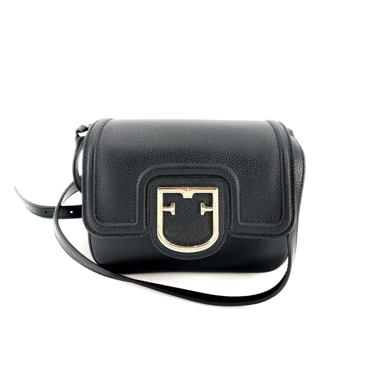 Second hand Furla Squared Leather Crossbody Black - Tabita Bags