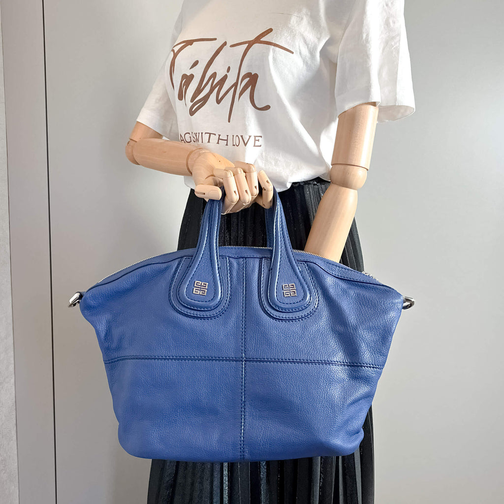 Second hand Givenchy Nightingale Leather Blue Bag - Tabita Bags
