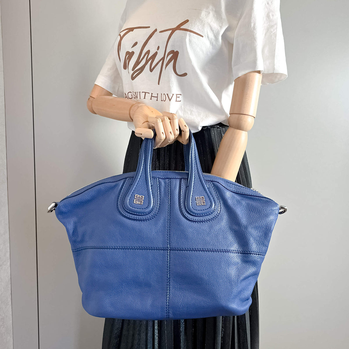 Second hand Givenchy Nightingale Leather Blue Bag - Tabita Bags