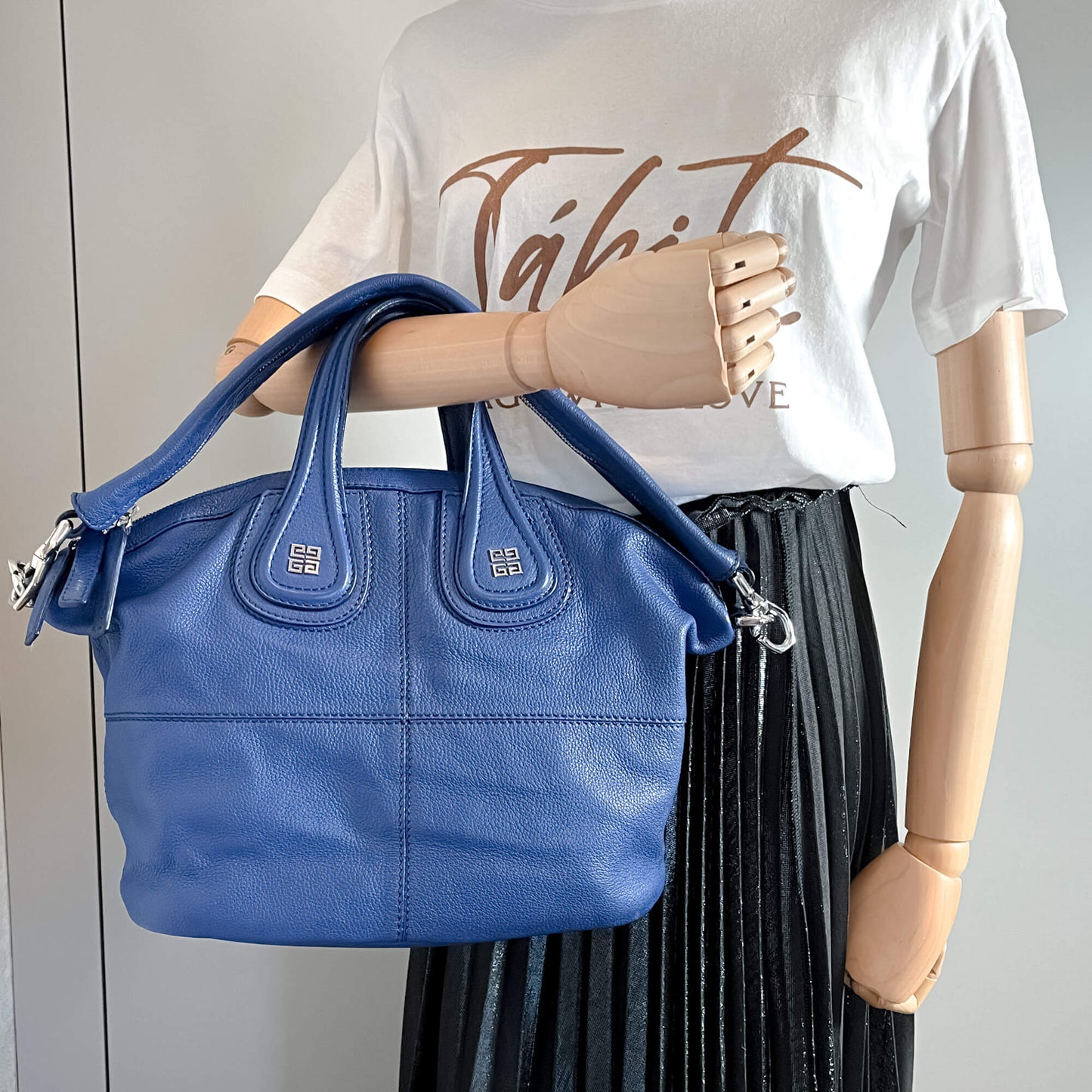 Second hand Givenchy Nightingale Leather Blue Bag - Tabita Bags