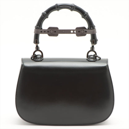 Second hand Gucci Bamboo 1947 Black Leather 2-way Handbag - Tabita Bags