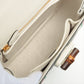 Second hand Gucci Bamboo 1947 Small Leather White & Black 2-Way Top-handle - Tabita Bags